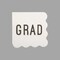 GRAD Graduation Cocktail Napkins – 18ct Scalloped 5" Beverage Napkins with Gold Foil Accents